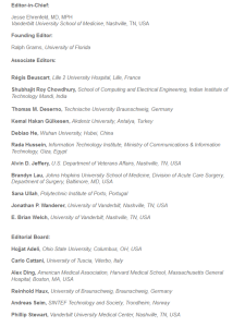 Prof. Deserno ab sofort Mitherausgeber f&uuml;r das Journal of Medical Systems