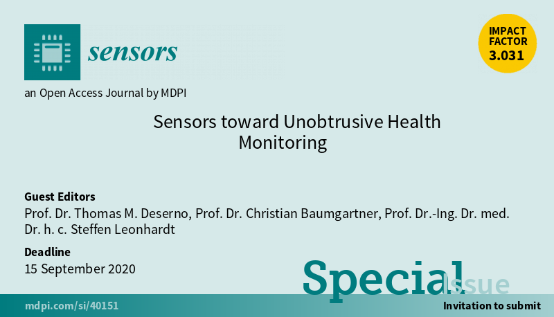 Guest editor in the special issue "Sensors toward Unobtrusive Health Monitoring"